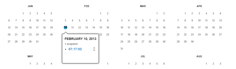 カレンダーの何処かに、画像の様な青ポチがあるから、その日付をクリックする